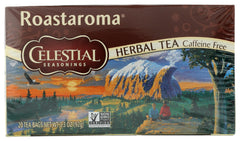 Celestial Seasonings Roastaroma tea bag in a cup showing cozy aroma and flavor