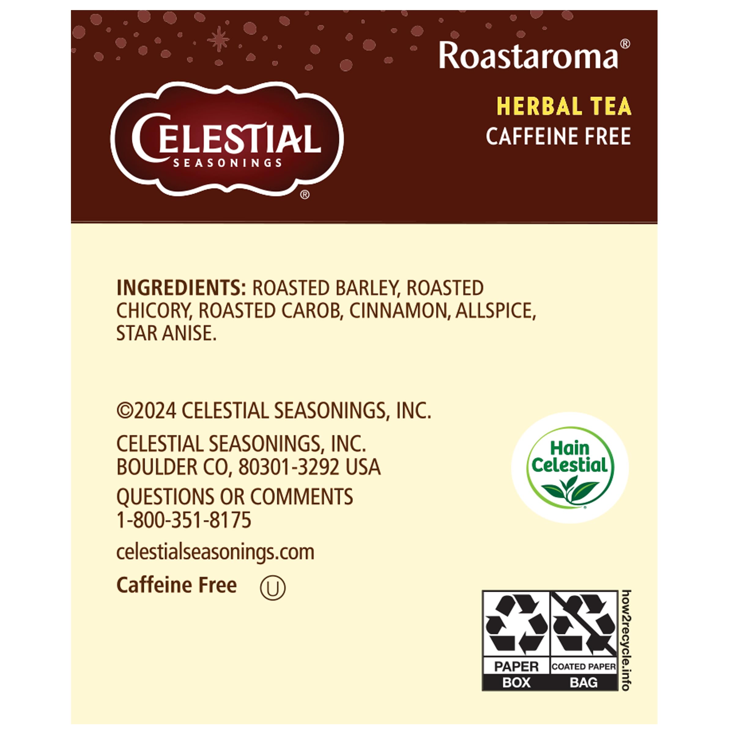 Roastaroma tea bags steeping in a mug, rich roasted aroma.