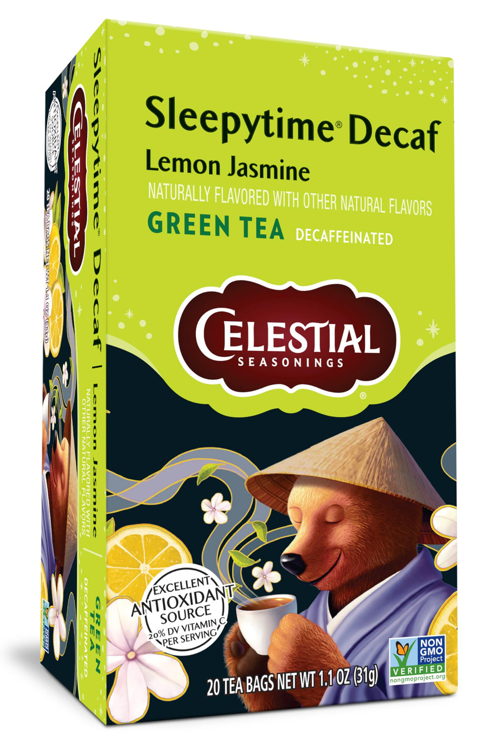 Infuser holding Sleepytime bag for a soothing, caffeine-free cup.