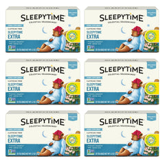 Celestial Seasonings Sleepytime Extra tea box front for a convenient six-pack nightly routine