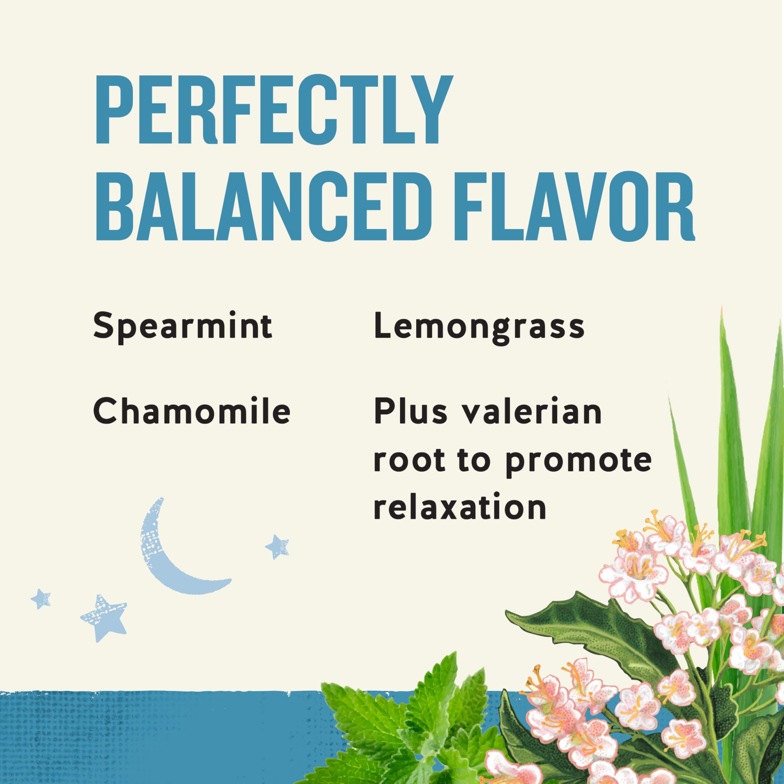 Celestial Seasonings Sleepytime Extra box rear panel highlights gluten-free herbal blend benefits.