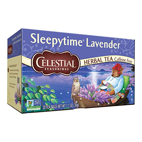 Sleepytime Lavender packaging on a shelf signaling a soothing unwind.