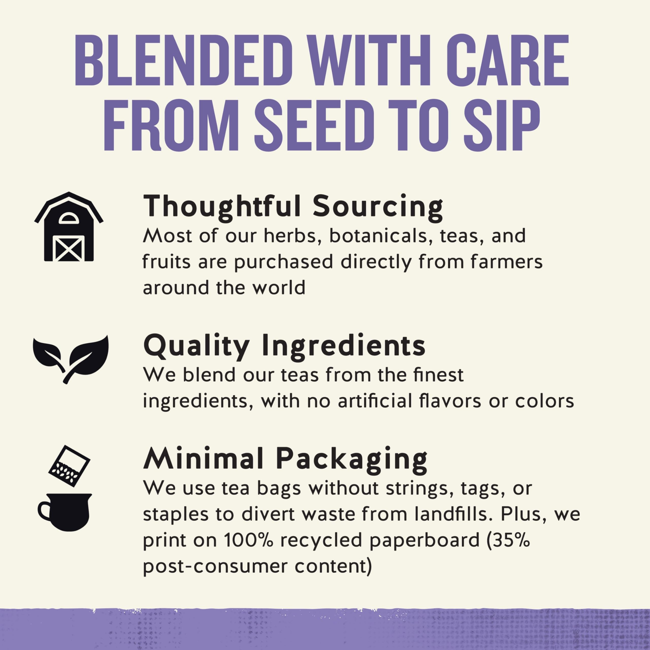 Celestial Seasonings Sleepytime Tea bags without strings ease cleanup