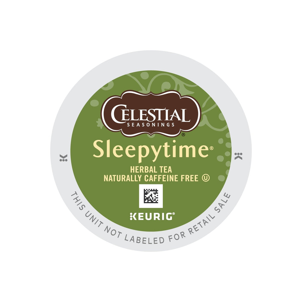 Brewing Sleepytime K-Cup into a warm mug
