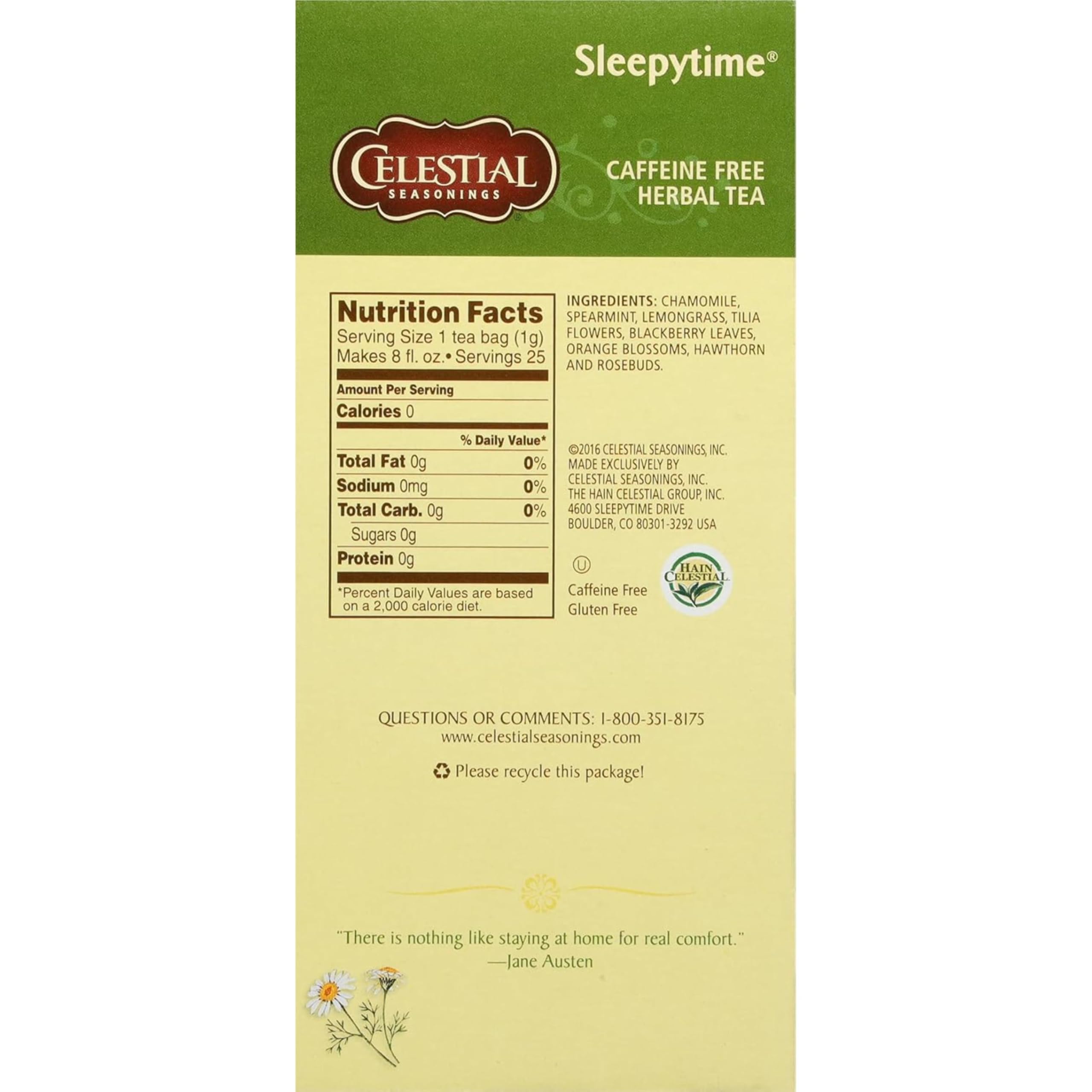 Sleepytime cup steaming, highlighting caffeine-free, zero-calorie enjoyment after dinner