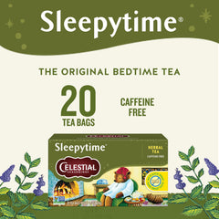 Sleepytime tea cup with steam ready for winding down.