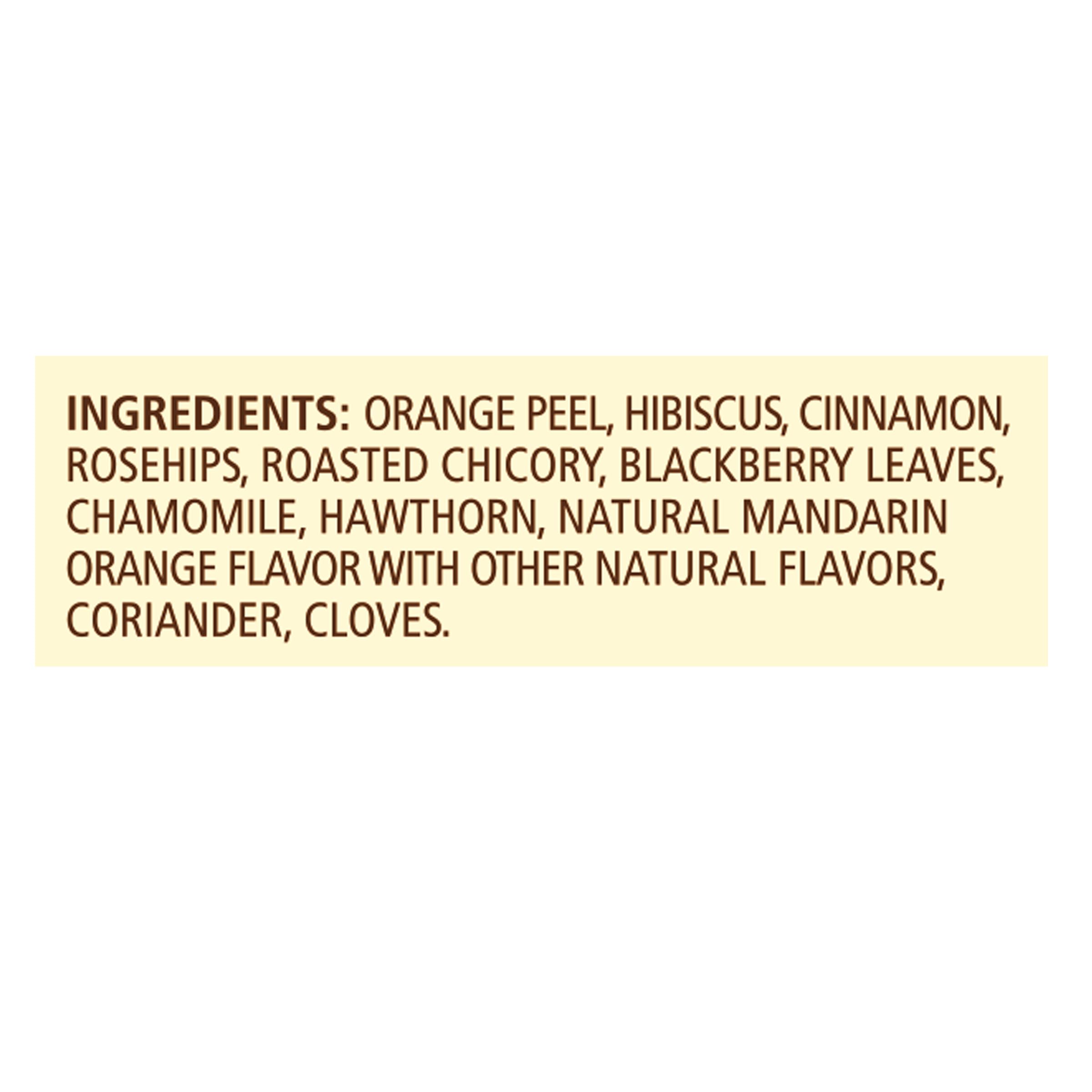 Celestial Seasonings spice blend with cinnamon and cloves adding warming depth to the tea.