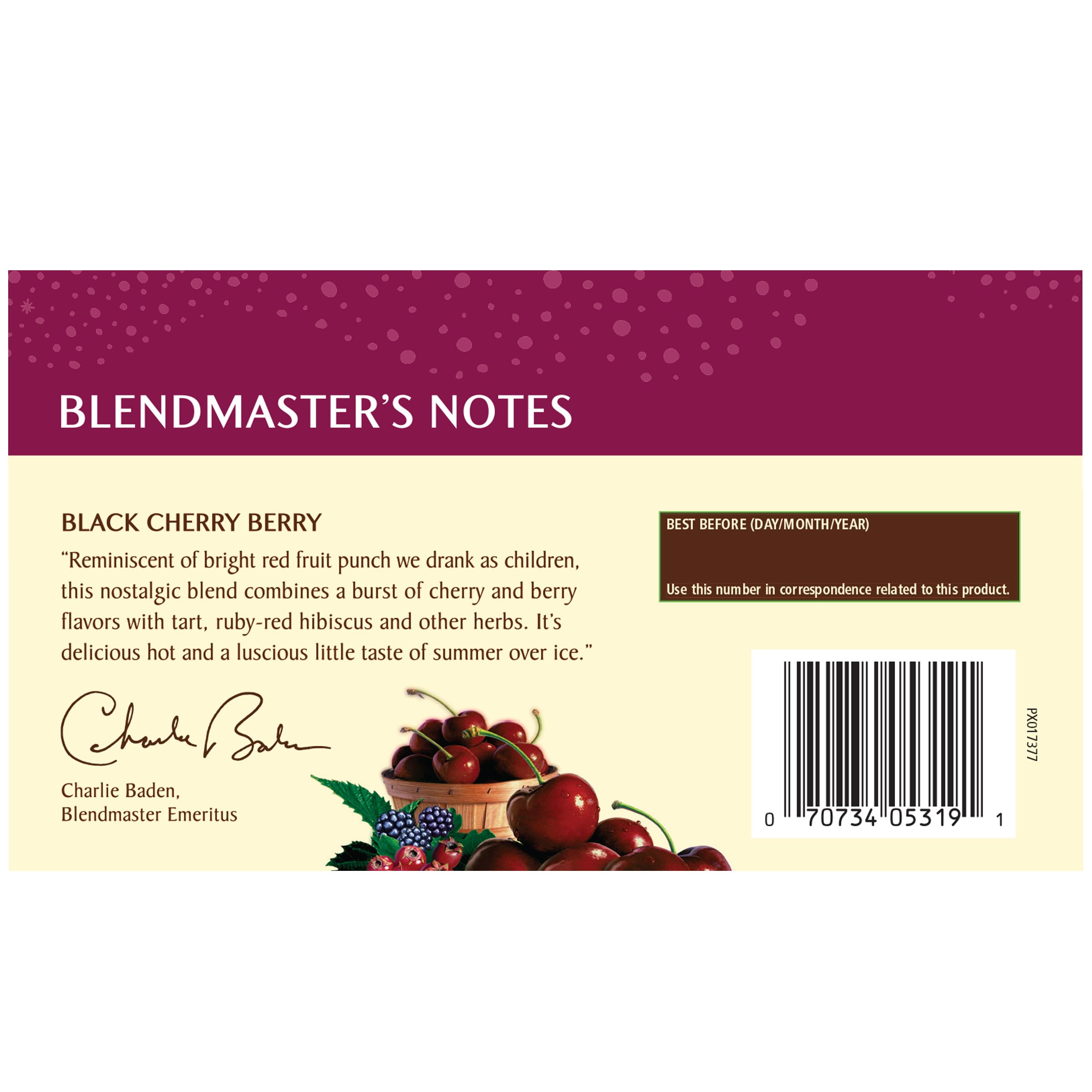 Steeping a cup of Celestial Seasonings tea to release berry aroma.