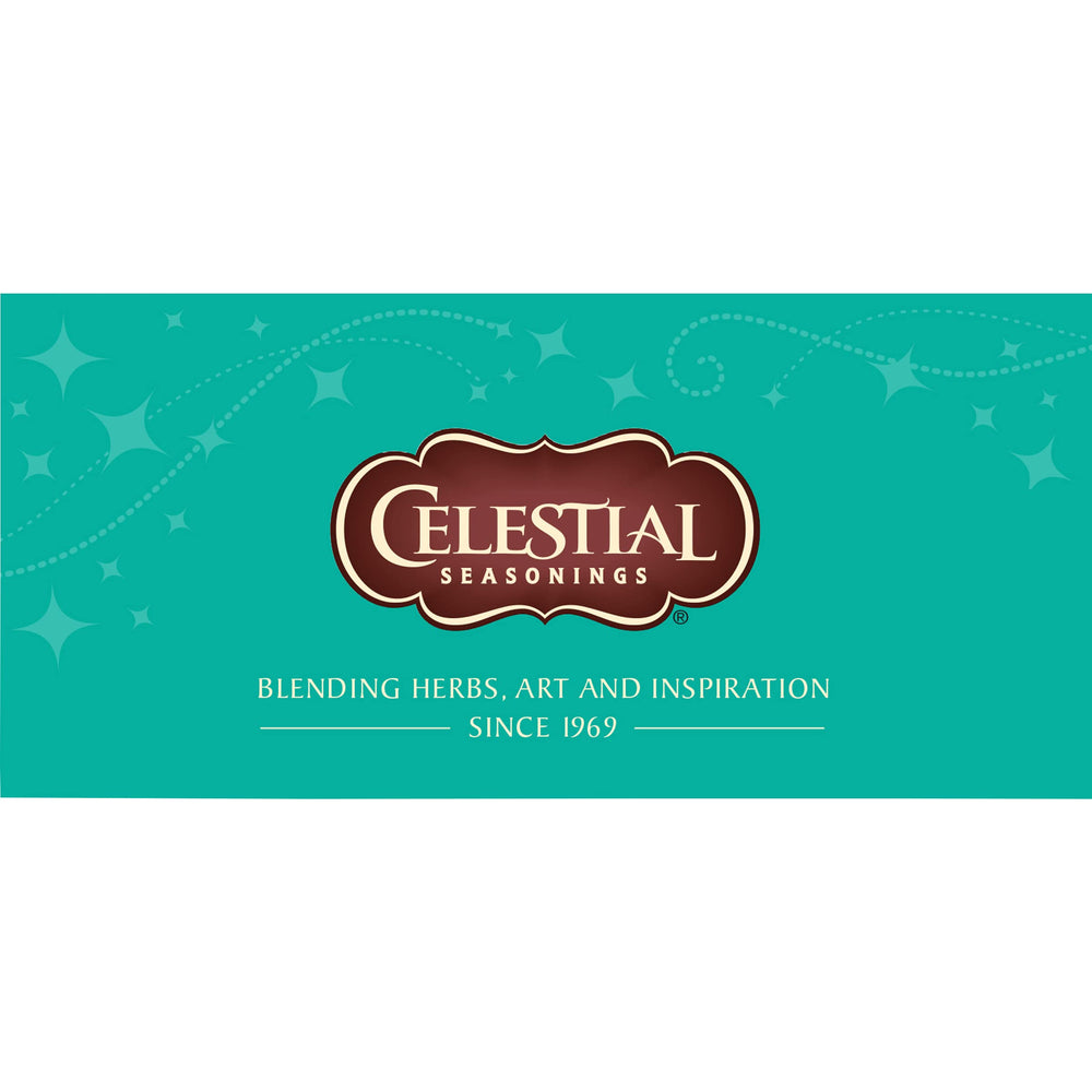 Recycled box packaging highlights eco-friendly choice for Celestial Seasonings Sugar Cookie Sleigh Ride.