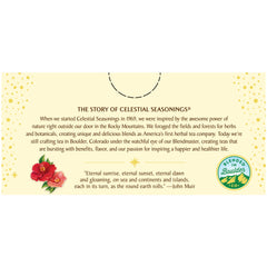 Celestial Seasonings tea bags arranged for easy brewing