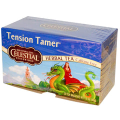 Celestial Seasonings Tea Herb Tension Tamer3 brewing in a cup for calming aroma