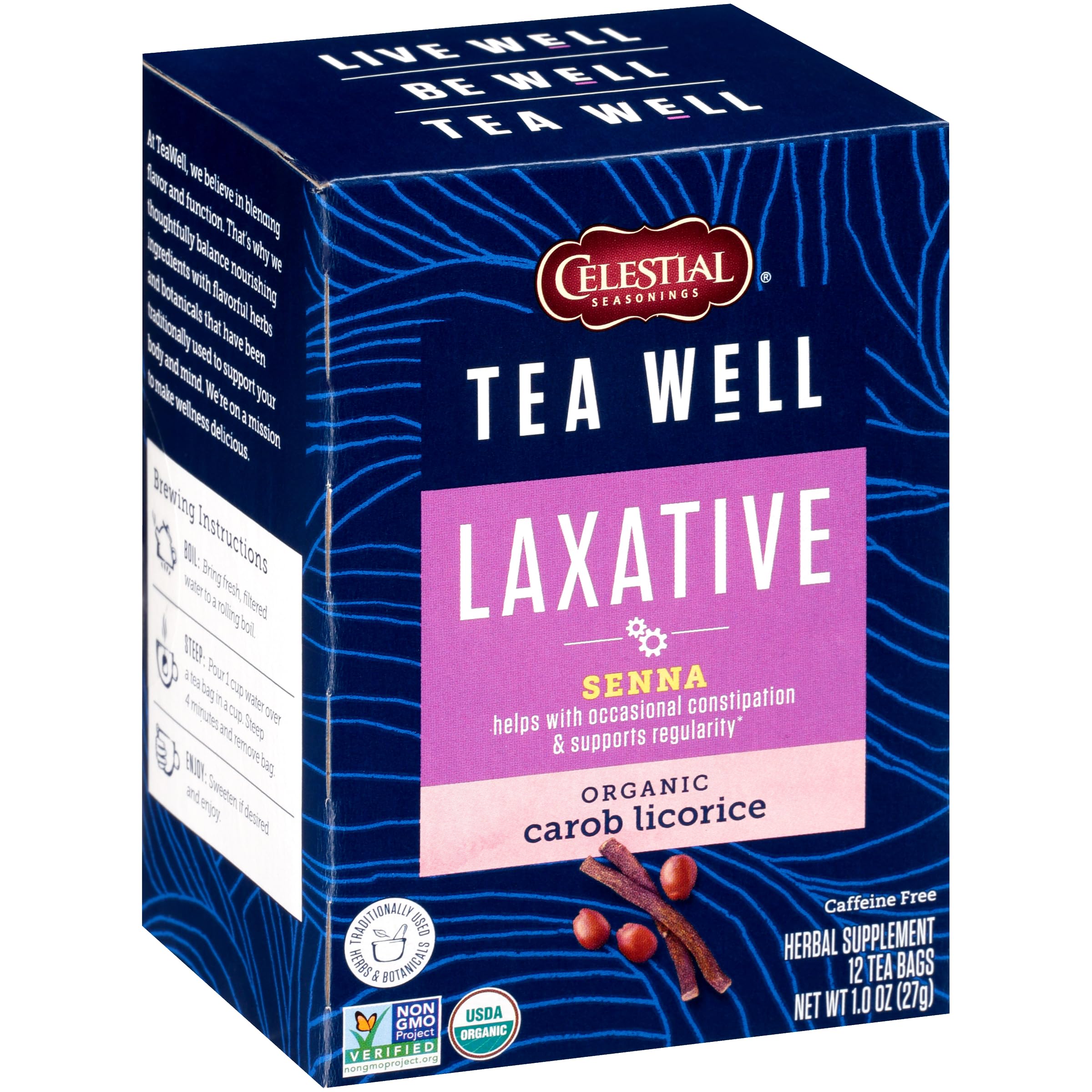 Celestial Seasonings TeaWell close-up of roasty carob and licorice flavors.