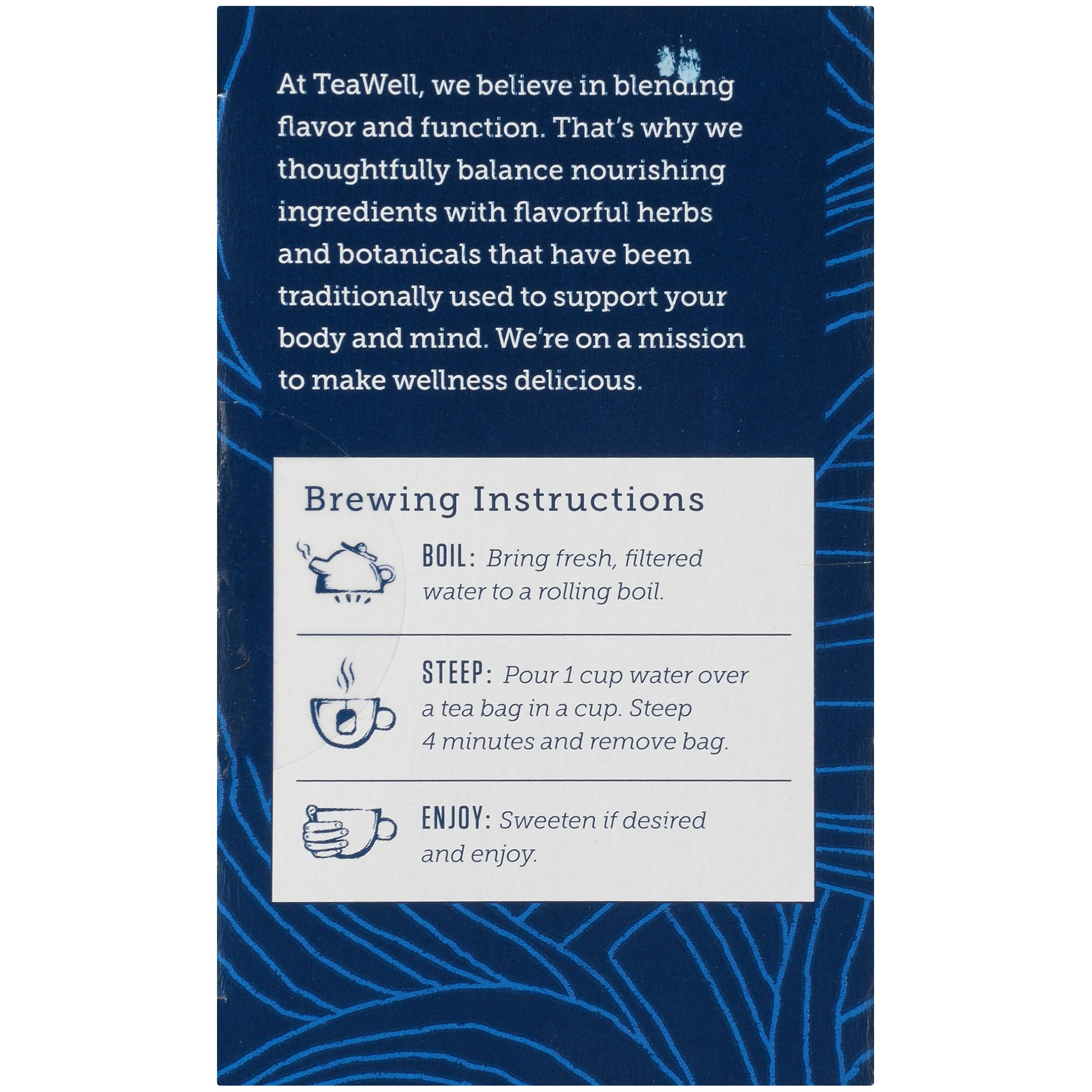 Celestial Seasonings TeaWell ingredients like ginger, fennel, chicory, and psyllium for soothing blends.