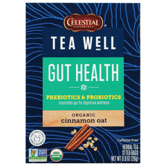 Celestial Seasonings TeaWell Gut Health box shown, ready for a gut-friendly routine.