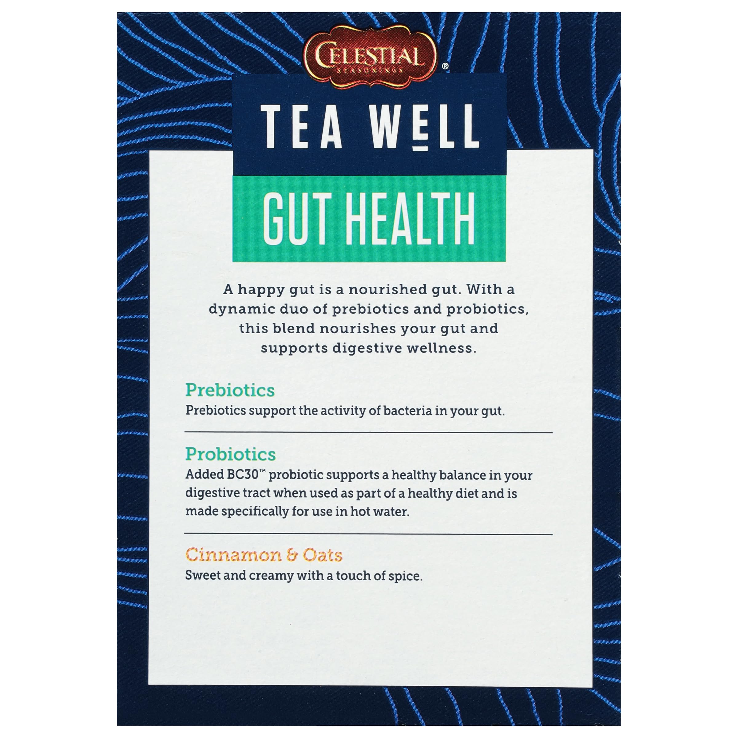GanedenBC 30 probiotics are featured in TeaWell Gut Health for balance in a daily ritual.