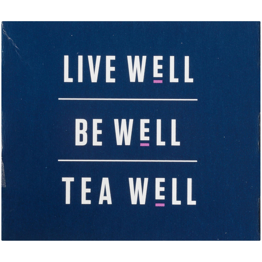 Celestial Seasonings TeaWell labels indicate caffeine-free, gluten-free, and Non-GMO verification.