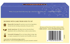 Celestial Seasonings True Blueberry tea bags closeup with vibrant hibiscus aroma