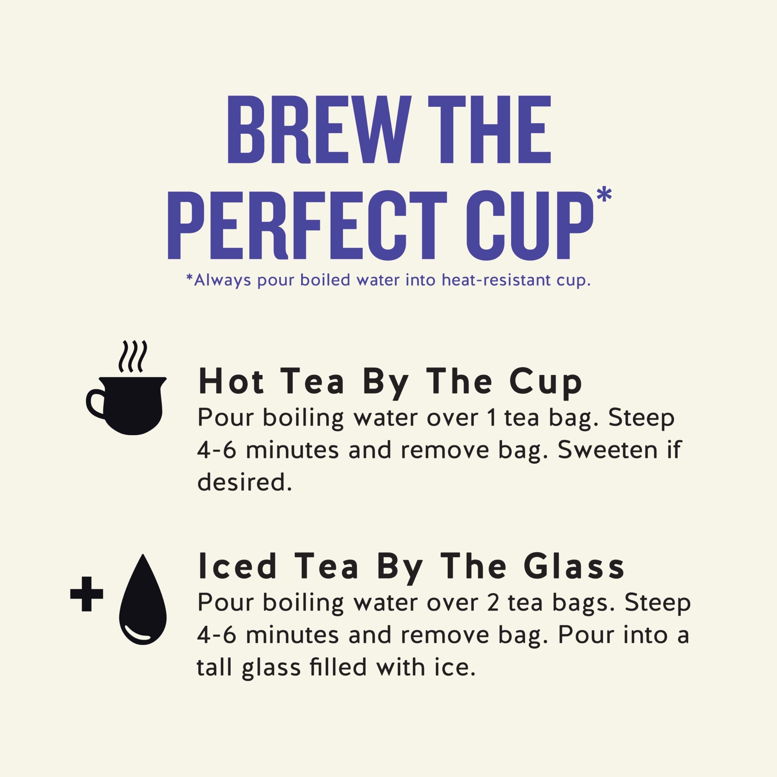 Iced True Blueberry tea served in a glass for versatile cold refreshment.