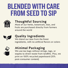 Steeping True Blueberry tea to create a fragrant hot cup.