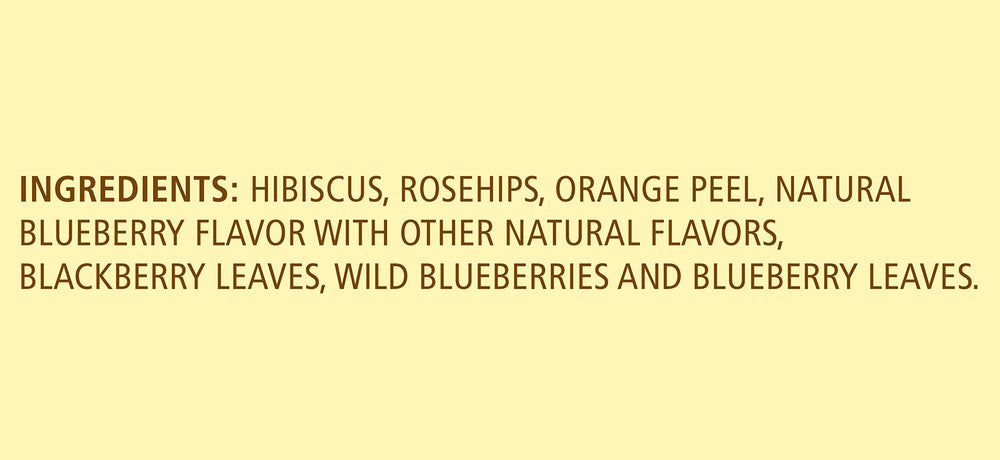 Celestial Seasonings True Blueberry Tea brewed cup, rich berry aroma