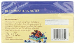 Celestial Seasonings True Blueberry Tea tea bag in cup, aromatic and convenient