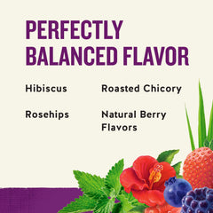 Celestial Seasonings Wild Berry Zinger packaging front signals vibrant berry herbal delight