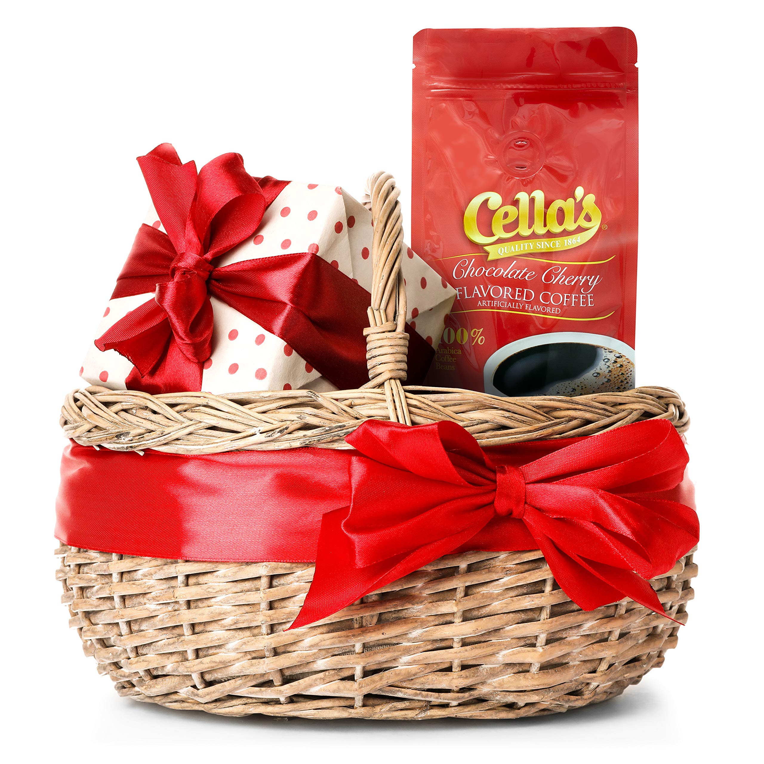 Cella's steaming cup captures smooth chocolate cherry flavor ready to enjoy.