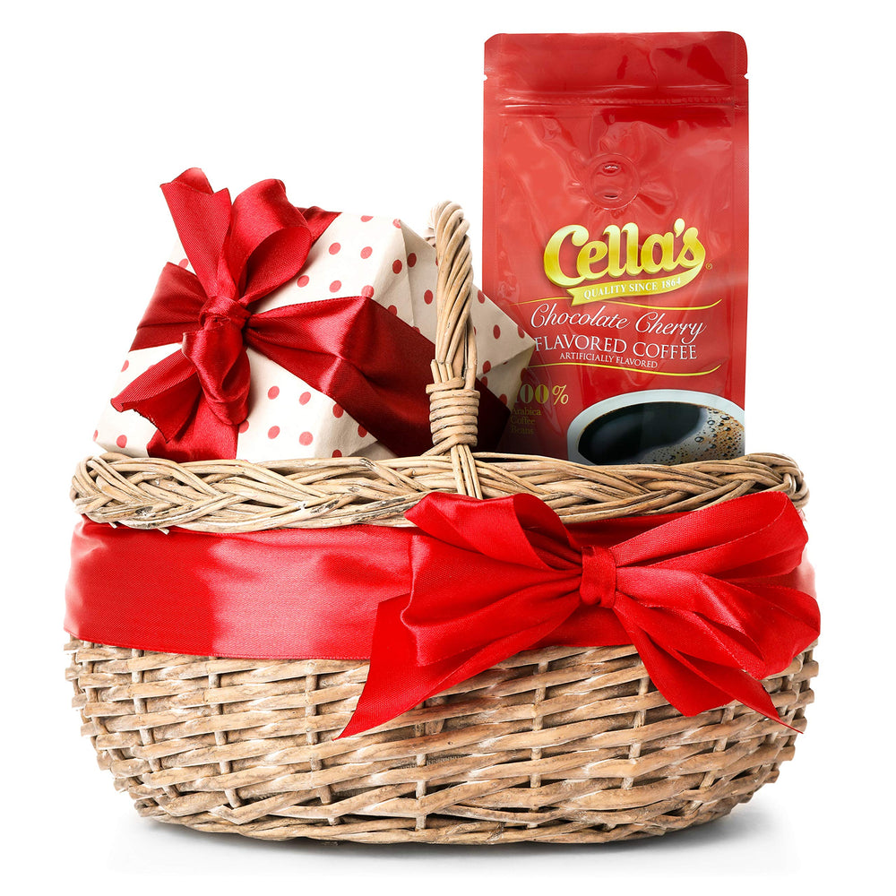 Cella's steaming cup captures smooth chocolate cherry flavor ready to enjoy.