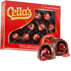 Cella's liquid-center cherries show a juicy center.