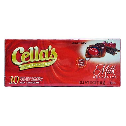 Cella's milk chocolate foil-wrapped cherries gift box, ideal for gifting.