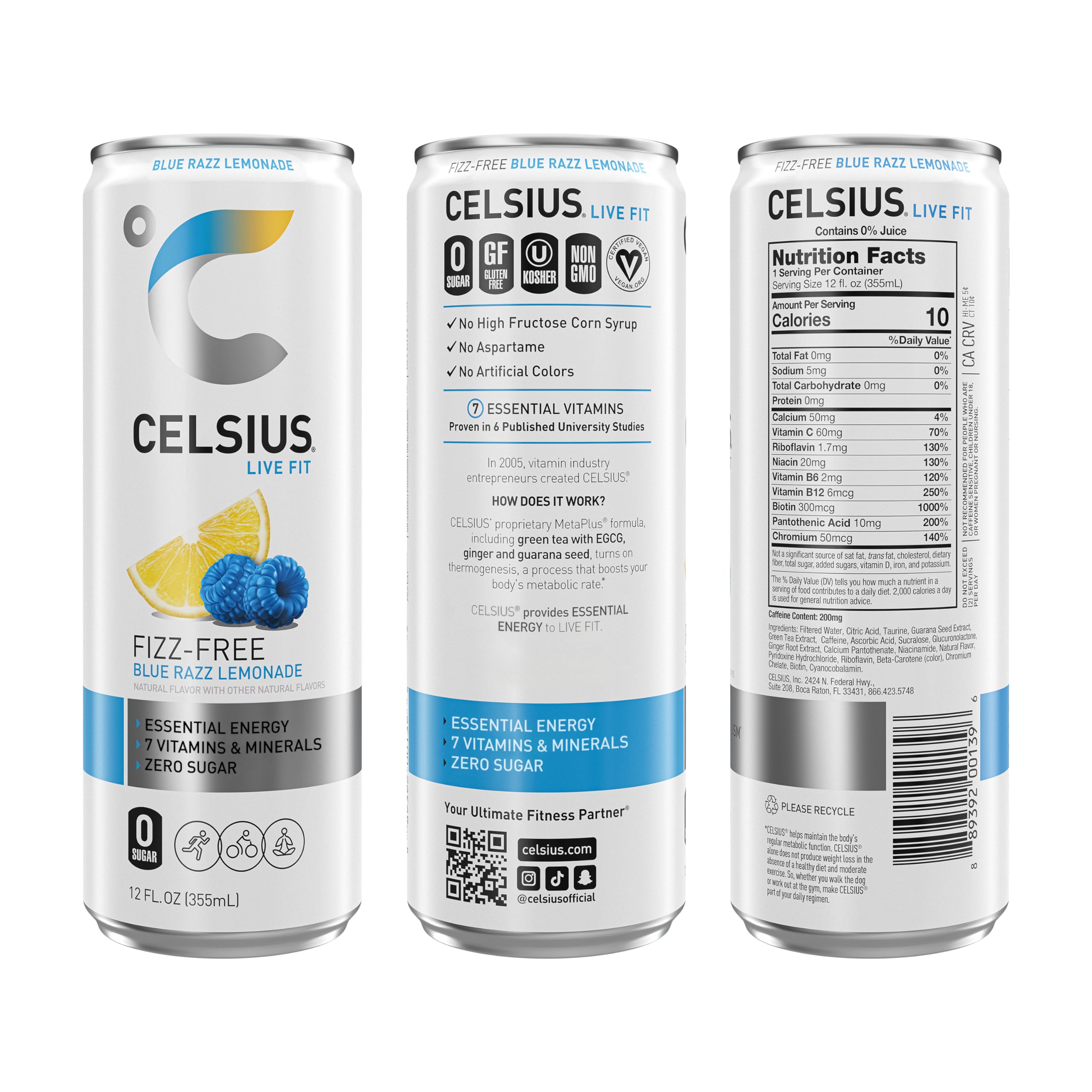 CELSIUS 12-pack packaging image shows convenient energy on the go