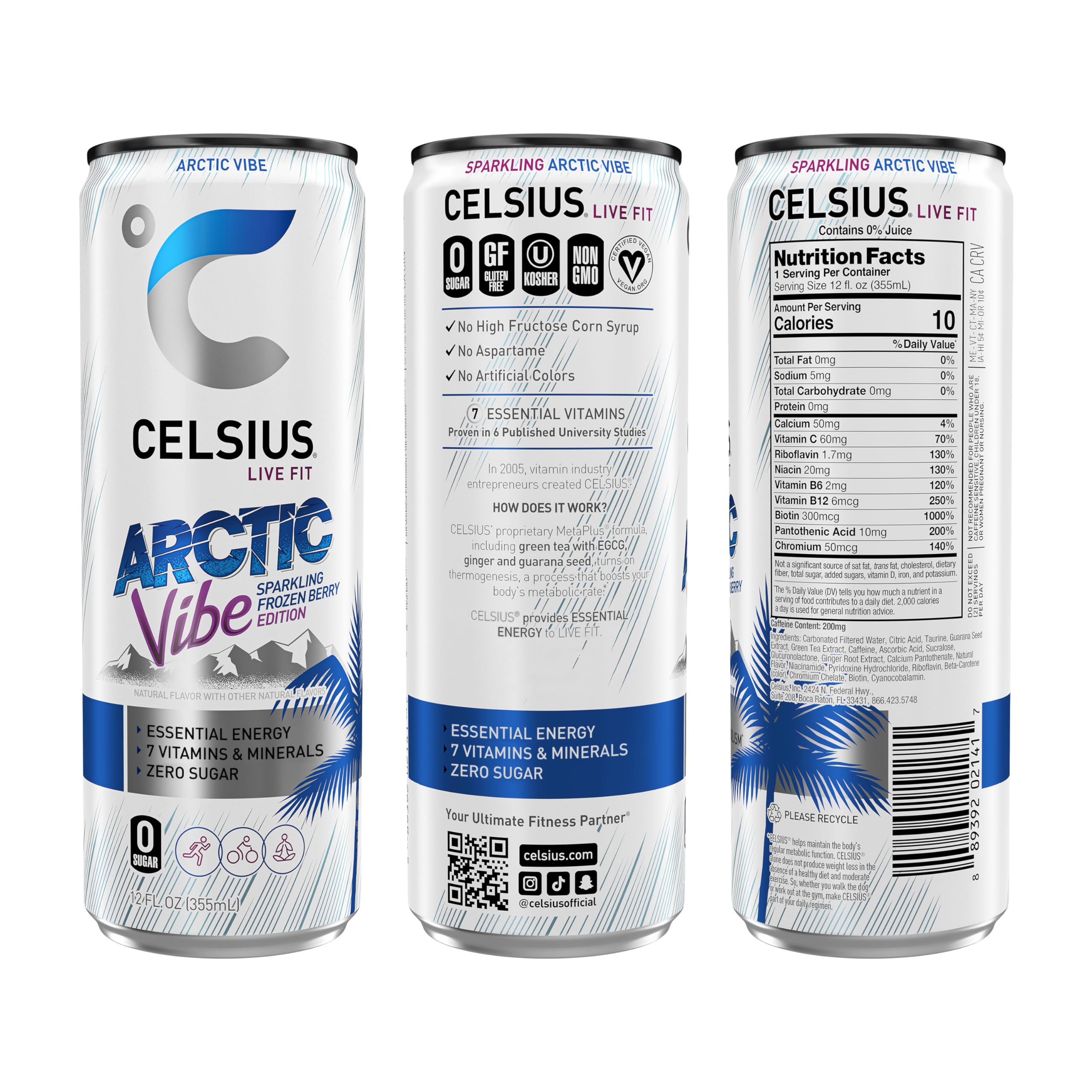 CELSIUS Arctic Vibe 12-pack box highlights convenient, sugar-free energy for busy days