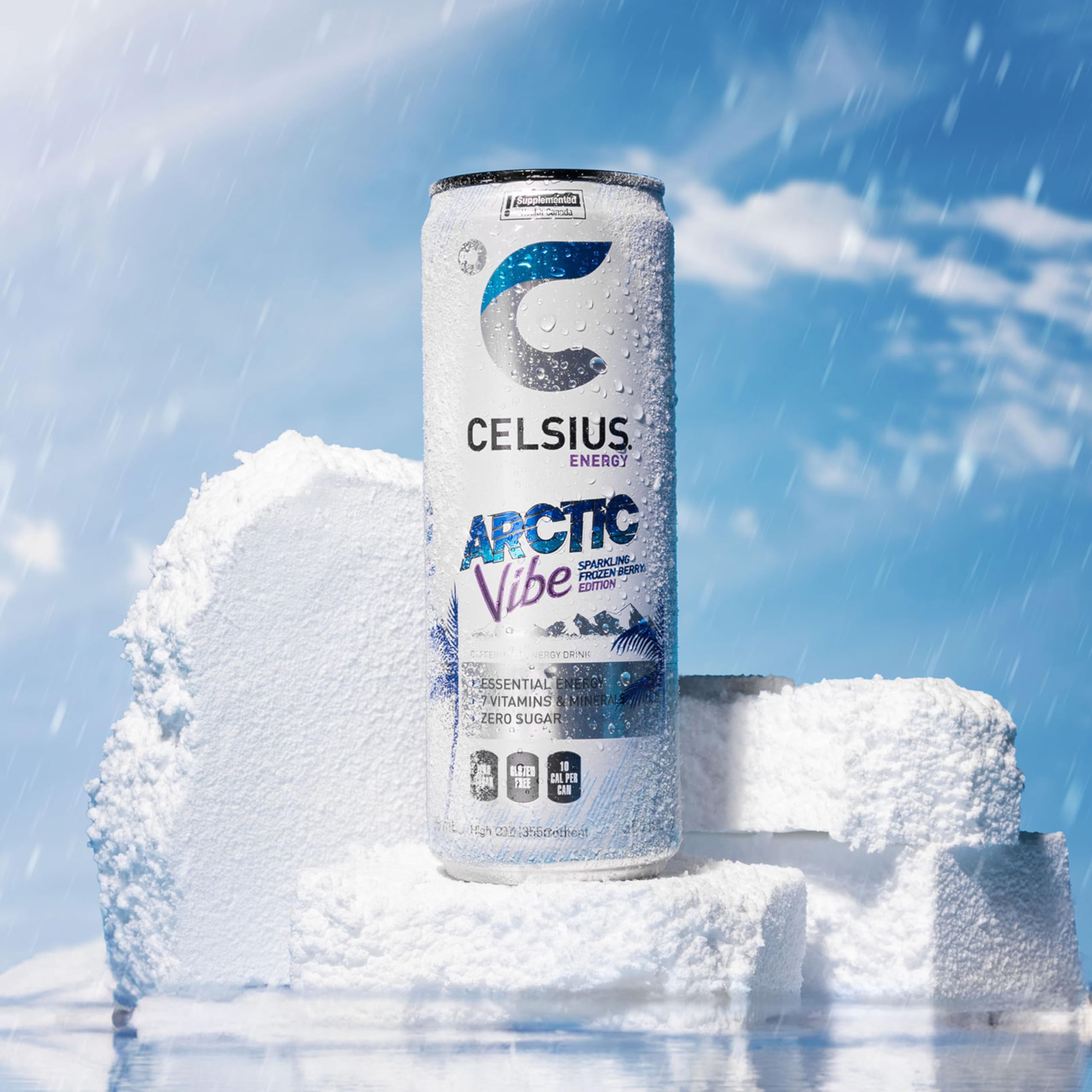 CELSIUS Arctic Vibe on ice presents a ready-to-drink energy moment