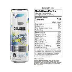 CELSIUS Astro Vibe Blue Razz 12-pack box shot for convenient on-the-go energy