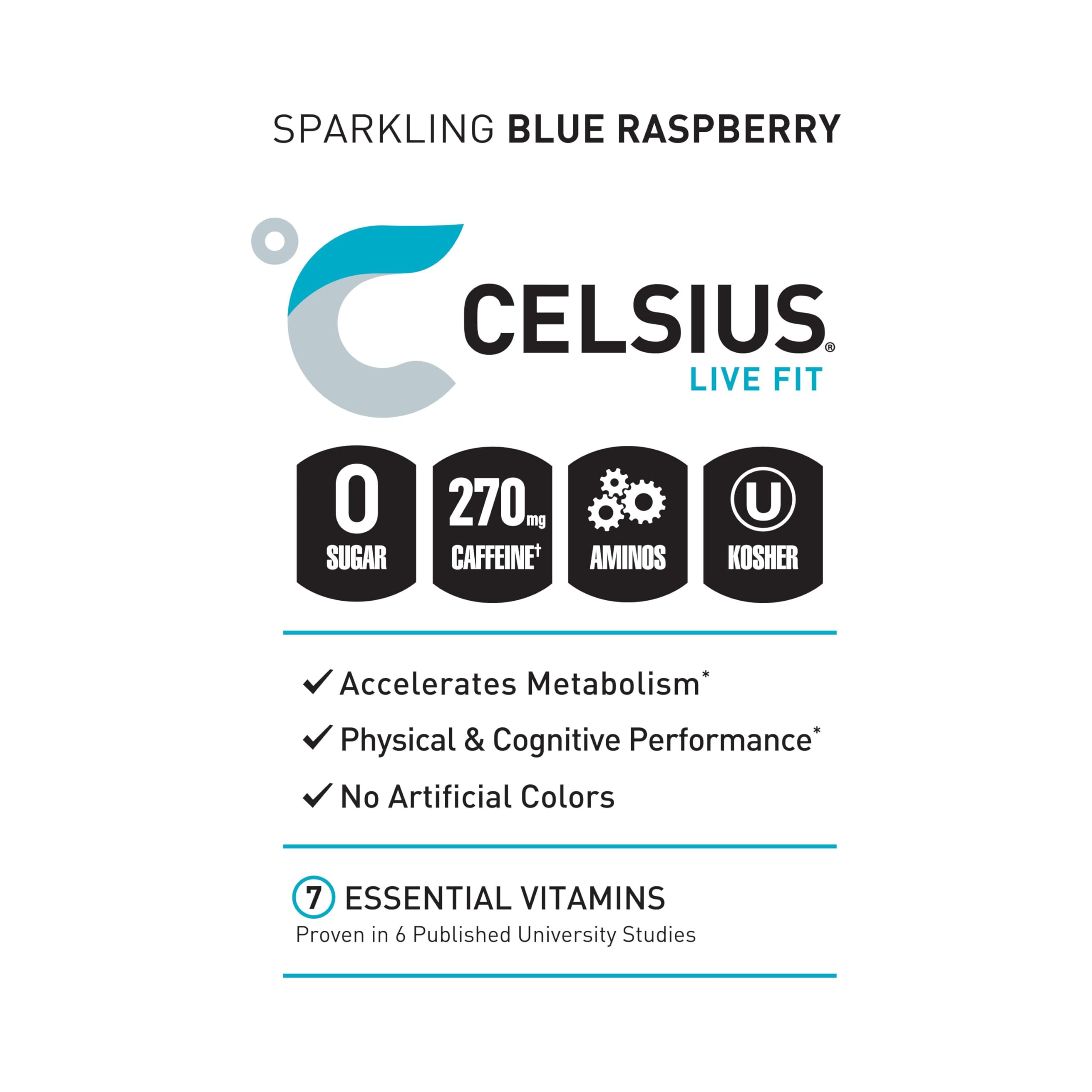 Athlete prepping for training with Celsius Essentials Sparkling Blue Crush.