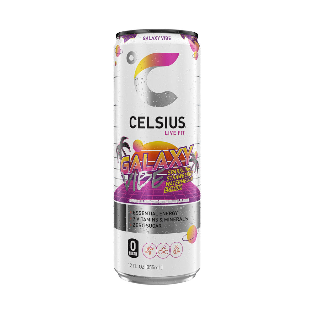 Celsius Galaxy Vibe lifestyle imagery suggests active, balanced days.