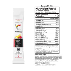 CELSIUS On-the-Go Cranberry Lemon ready-to-drink in glass for portable energy.