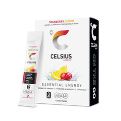 CELSIUS On-the-Go Cranberry Lemon stick close-up for easy energy on the move.