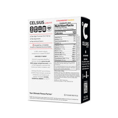 Celsius On-the-Go powder sticks poured into water for a refreshing energy boost.