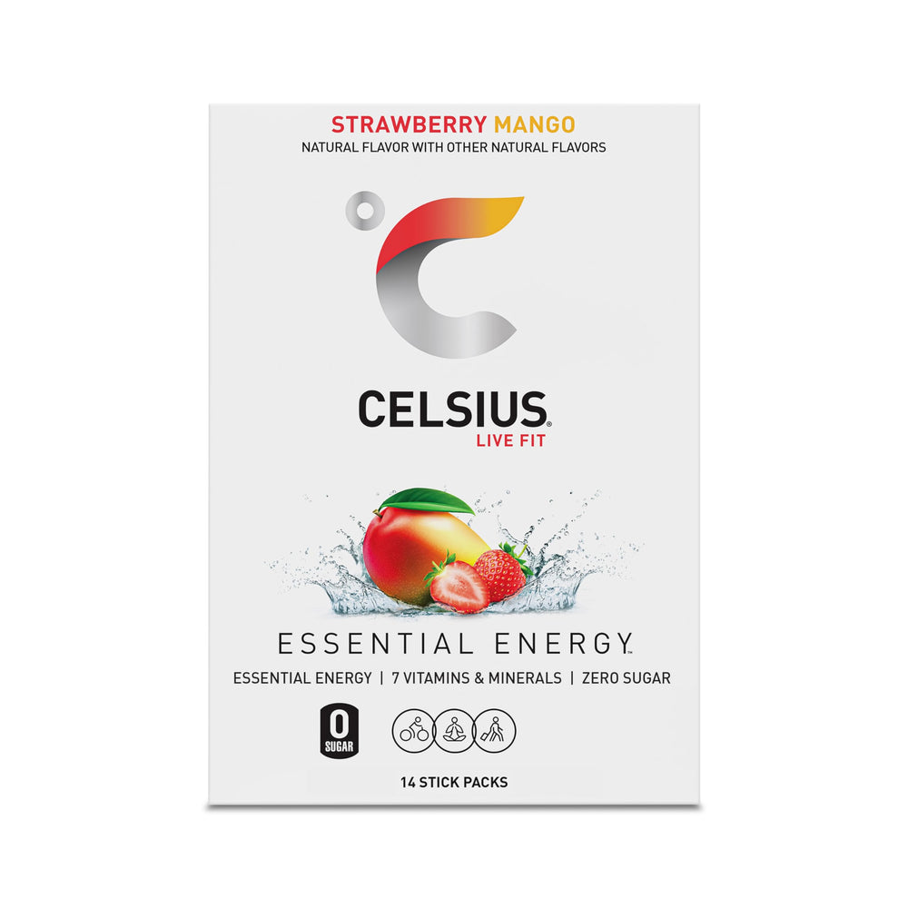 Celsius On-the-Go travel-friendly packaging supports quick energy anytime.