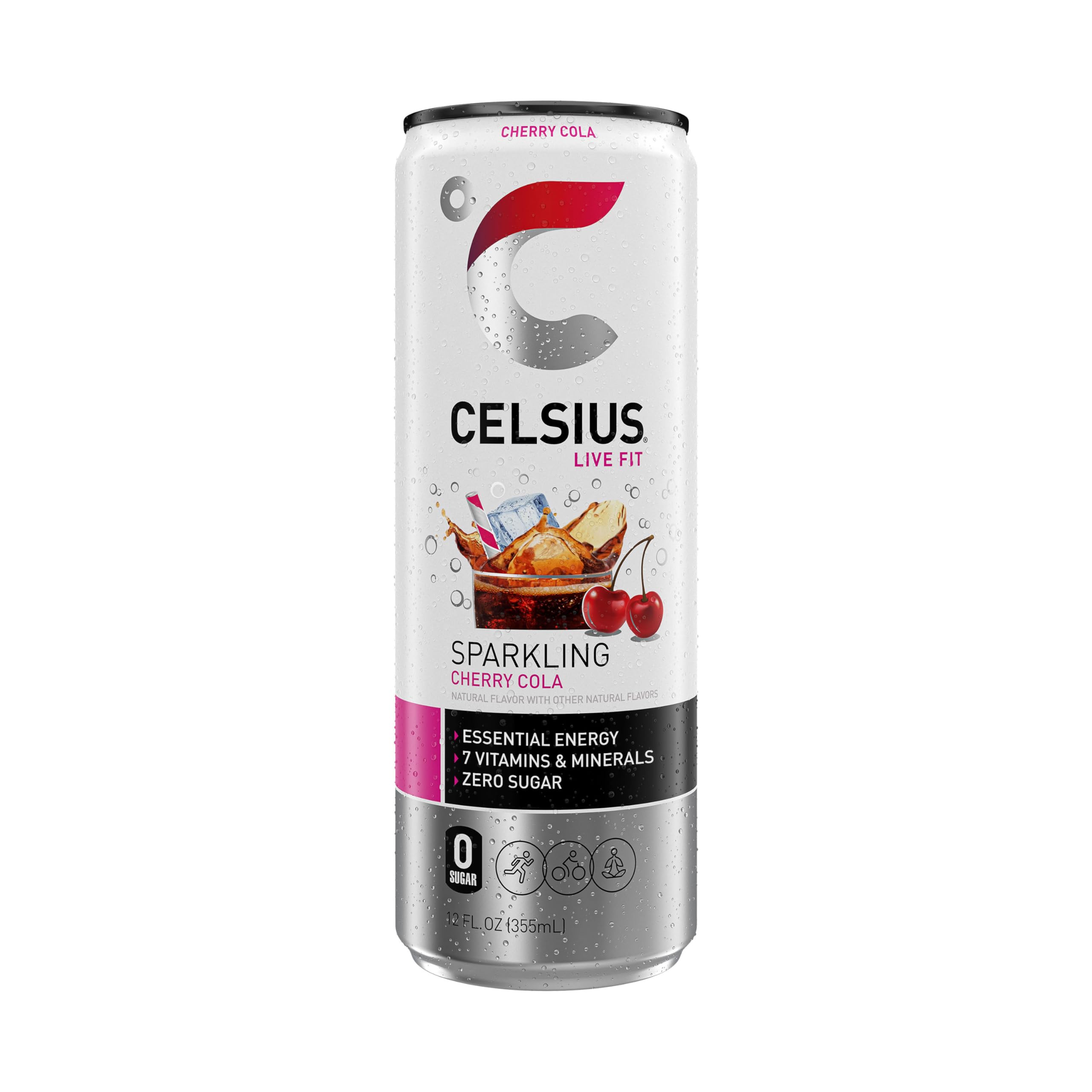 CELSIUS product setup emphasizes zero sugar and no artificial colors for clean flavor.
