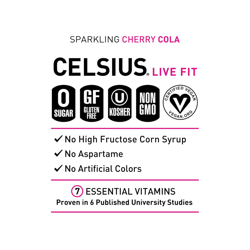 A glass with CELSIUS cans beside gym gear illustrating convenient energy during workouts.