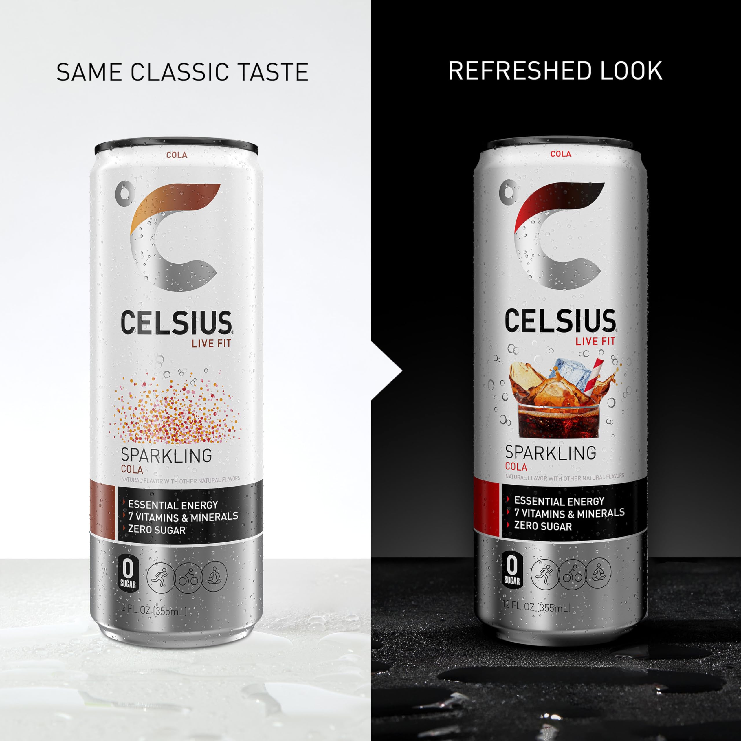 CELSIUS Sparkling Cola energy moment, ideal for pre-workout or mid-day boost.