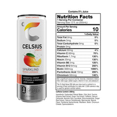 CELSIUS Sparkling Mango Lemonade pack 12 cans ready for workouts or on-the-go energy.