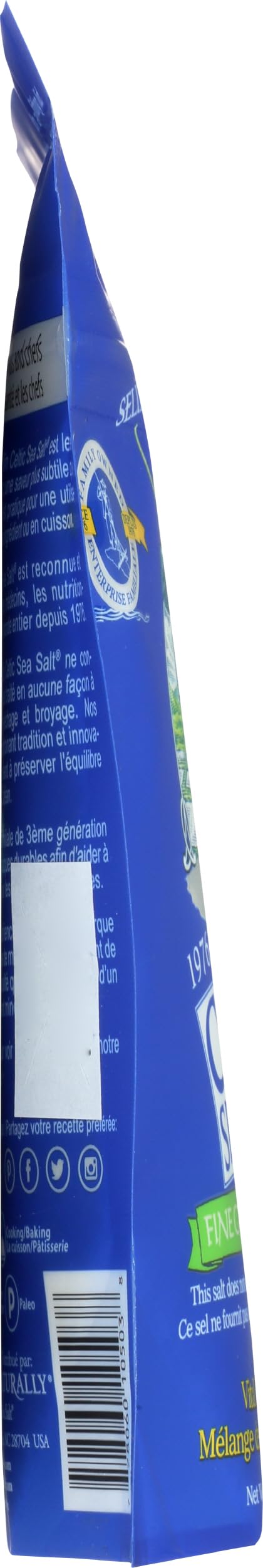 Celtic Sea Salt cGMP quality seal indicating consistent production.