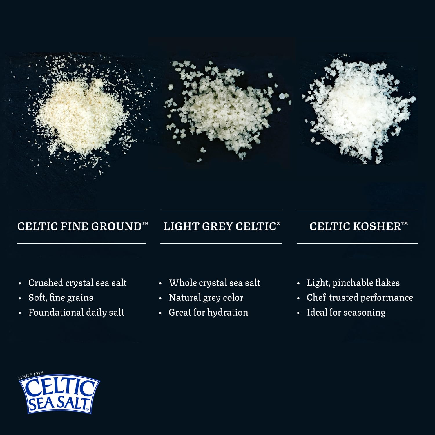 Pouring Celtic Sea Salt Fine Ground into a dish to finish a recipe
