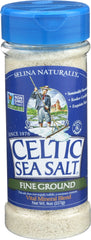 Celtic Sea Salt fine-ground shaker on table for everyday cooking and flavor