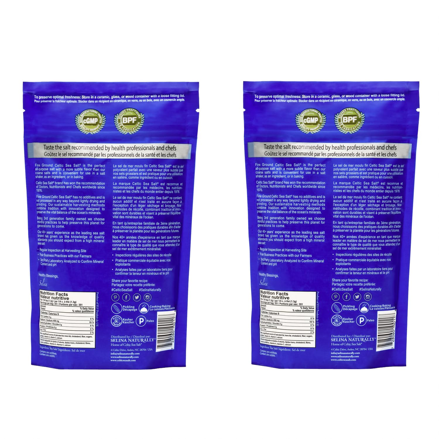 Shaker of Celtic Sea Salt Fine Ground on kitchen table for versatile seasoning