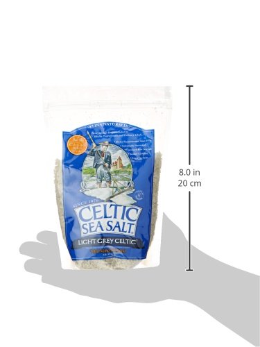 Celtic Sea Salt Light Grey packaging, organic and kosher certified.