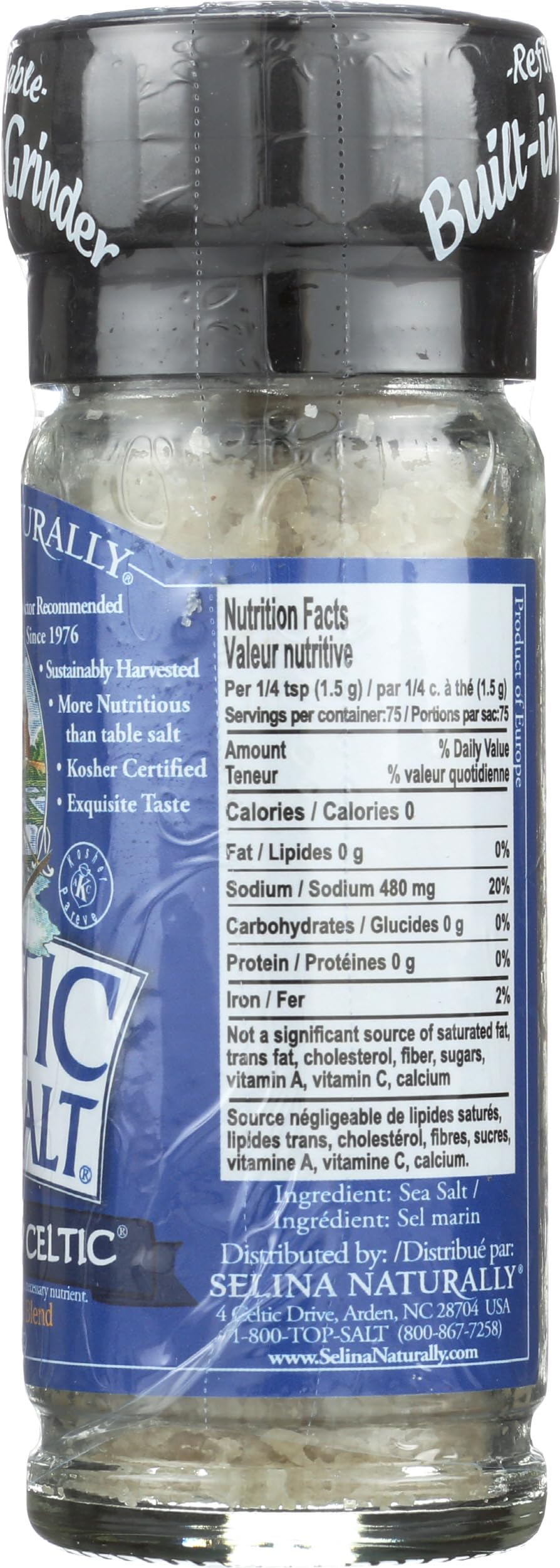 Celtic Sea Salt Light Grey sun-dried origin highlights natural harvesting.